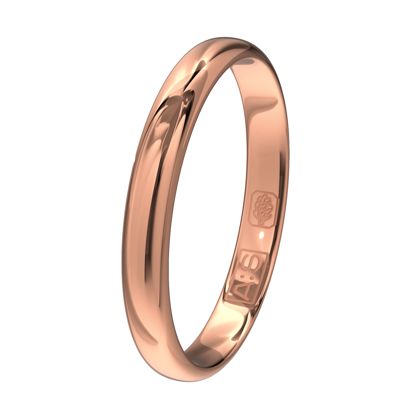 Een elegante ring met een bolle buitenkant, ronde zijkanten en een licht bolle binnenkant. Een klassieke ring van zeer hoge kwaliteit en duurzaamheid!