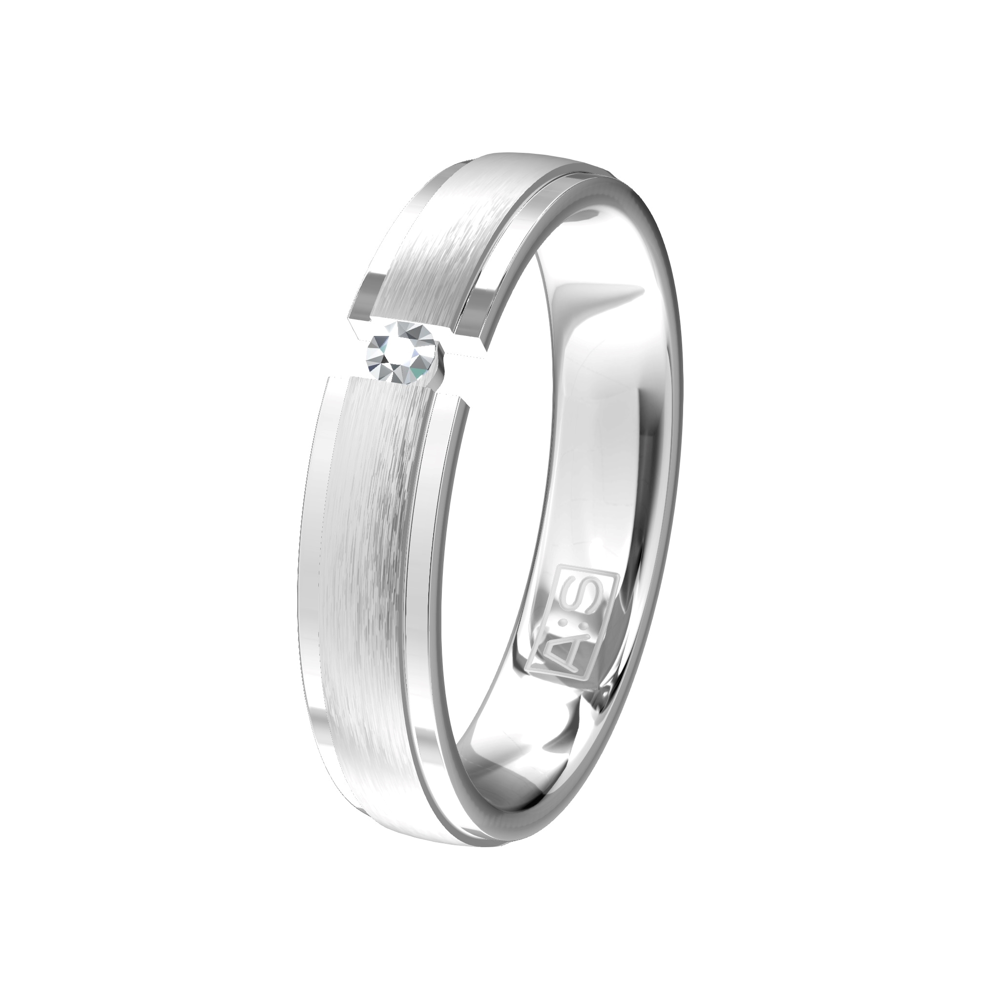 Elegantie in al haar eenvoud! Deze prachtige ring is voorzien van een zwevende briljant die op subtiele wijze is gezet in een onderkastje.