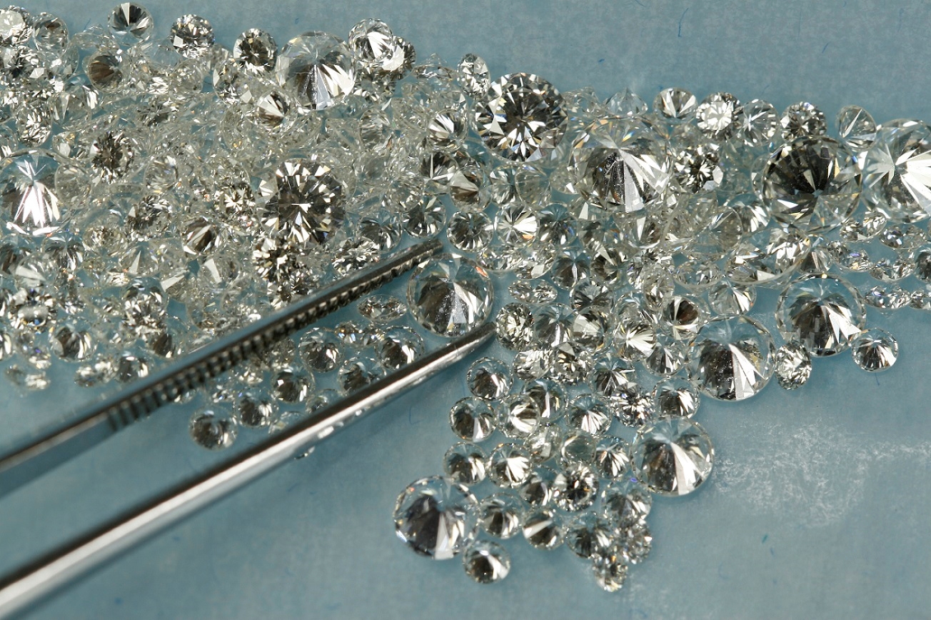 Diamanten met tang