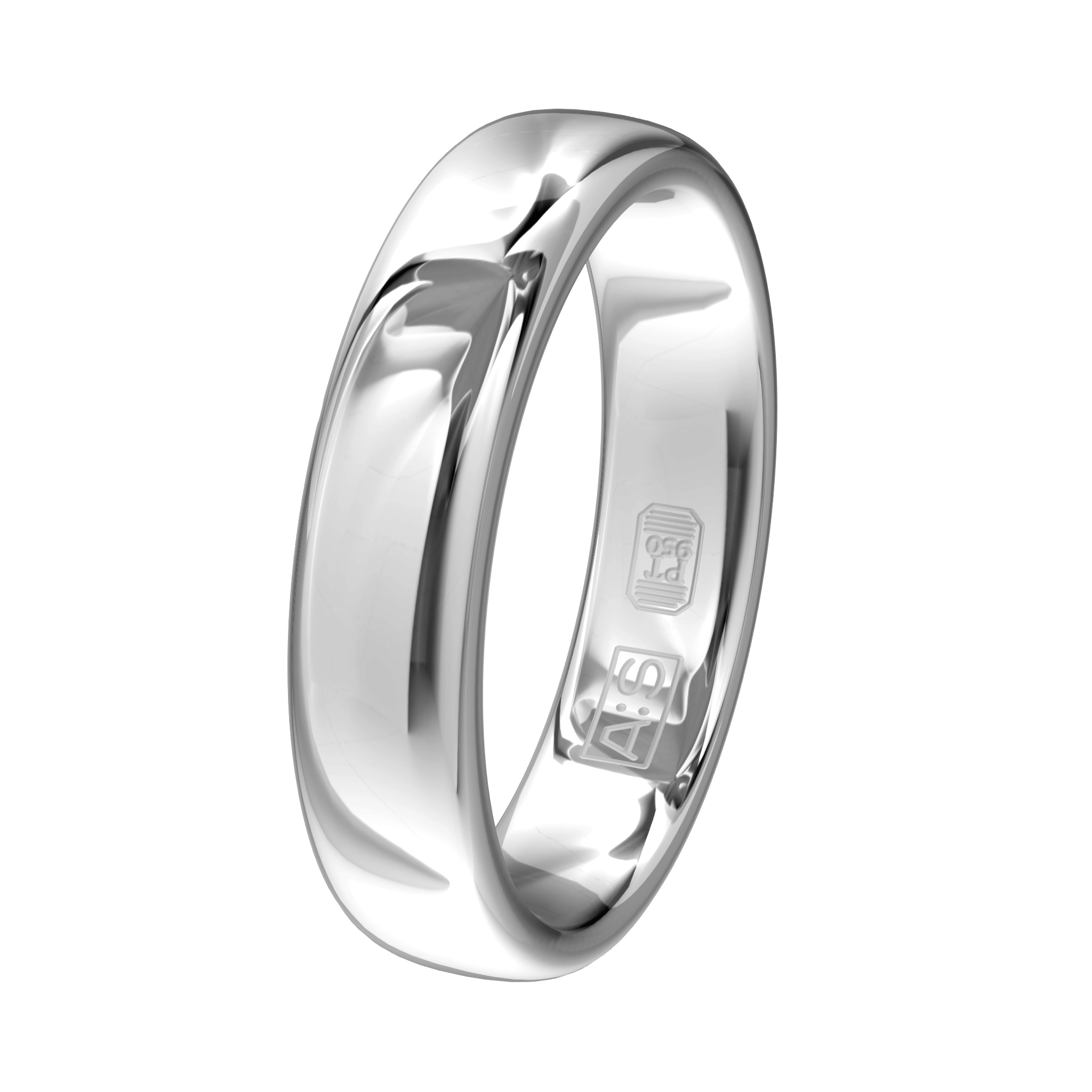 Een ring met een bolle buitenkant, ronde zijkanten en een binnenkant die licht bol is uitgevoerd. Hierdoor heb je een hoog draagcomfort.