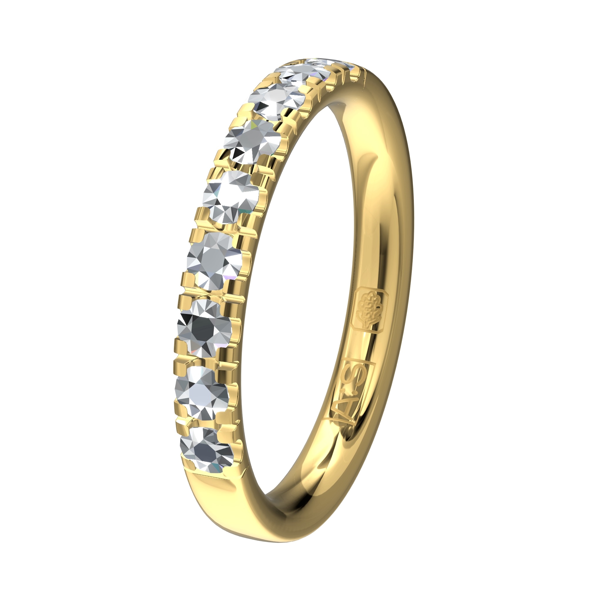 Glinsterende geheel geelgouden Memoirering 11144. Laat jij jouw unieke Memoirering meegroeien met al die mooie momenten in je leven?