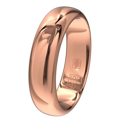 Een elegante ring met een bolle buitenkant, ronde zijkanten en een licht bolle binnenkant. Een klassieke ring van zeer hoge kwaliteit en duurzaamheid!