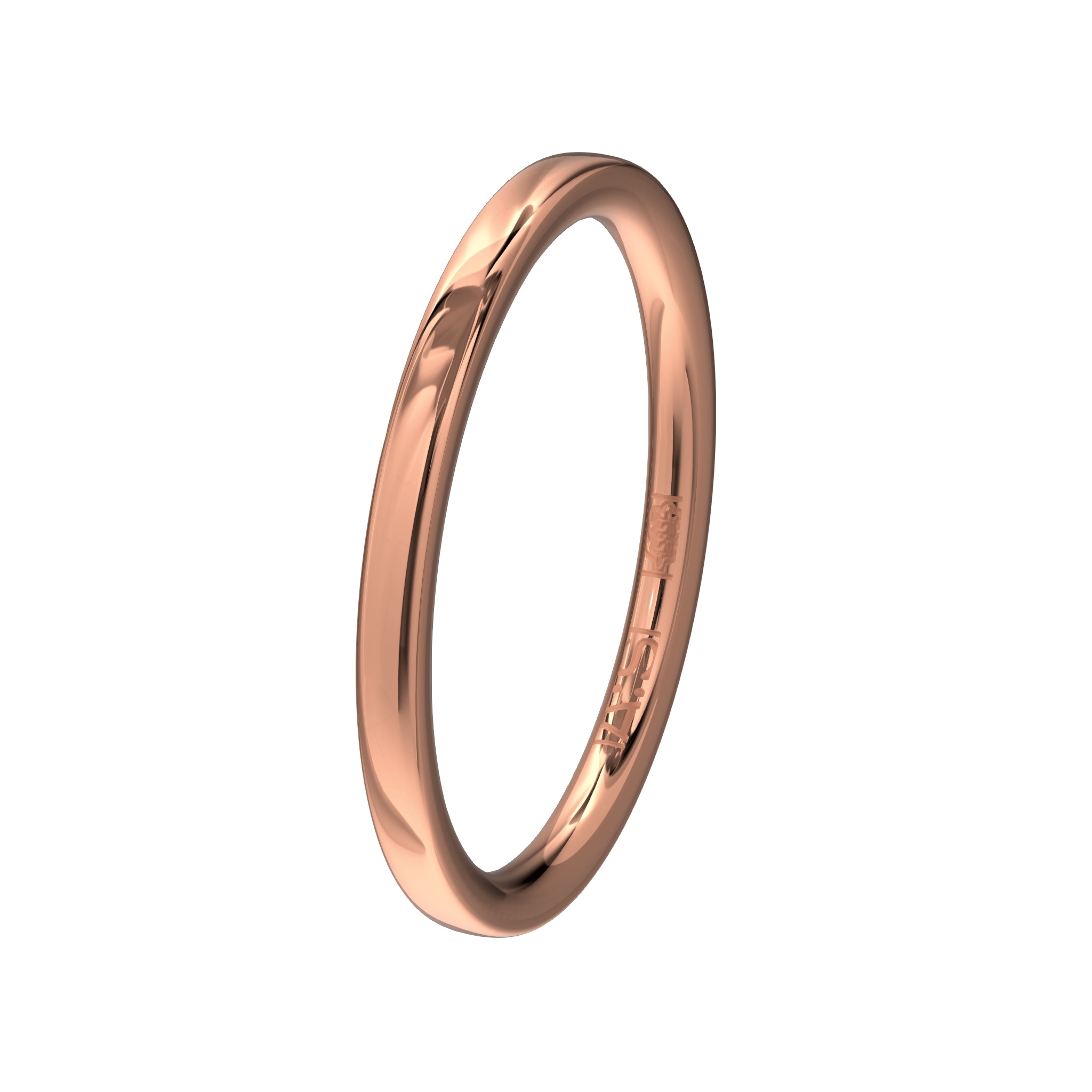 Met deze fraaie, iets dikkere, rosegouden aanschuifring kan je je memoire- of solitairring uitbreiden tot een prachtig sieraad!