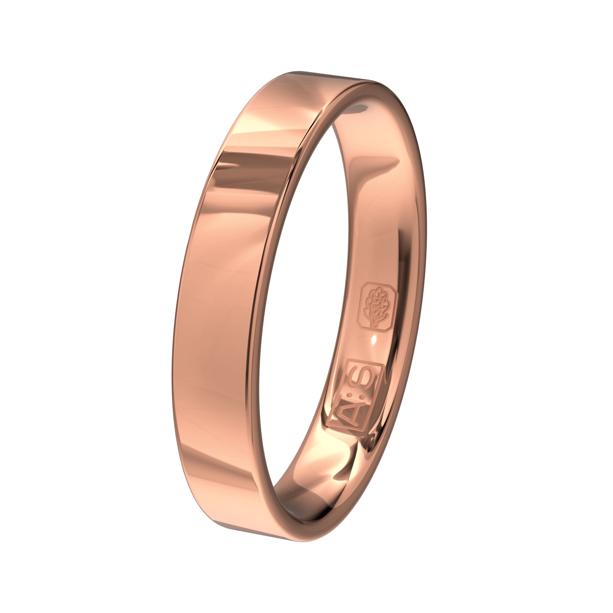 Deze prachtige ring heeft door de vlakke buitenkant een moderne uitstraling. Omdat de subtiel aflopende zijkanten geleidelijk overgaan naar een ronde binnenkant zorgt dit voor een heerlijk draagcomfort!