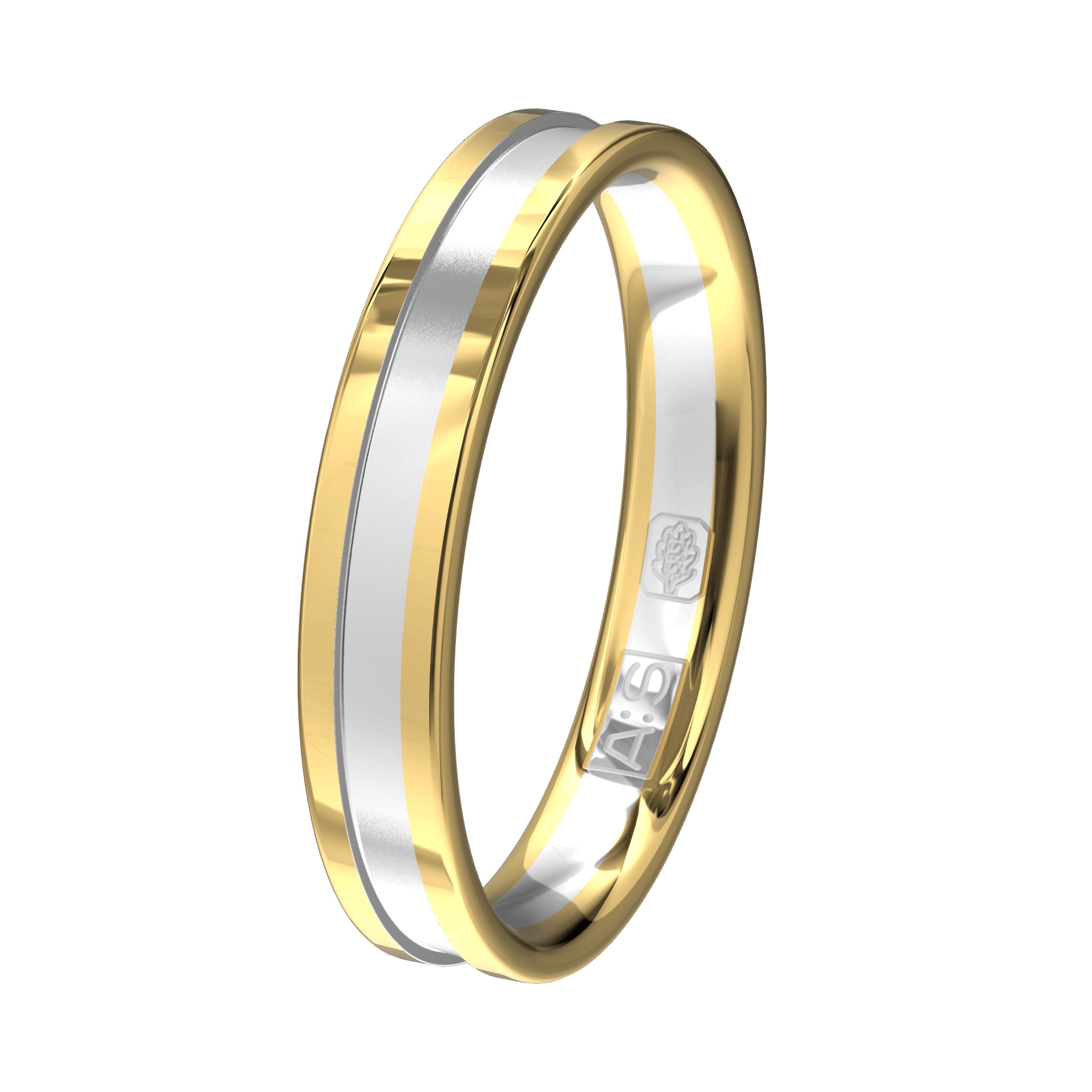 Jullie liefde verdient natuurlijk het allerbeste en dat is wellicht deze tweekleurige ring waarin door onze diamantzetters een fraaie briljant is geplaatst.