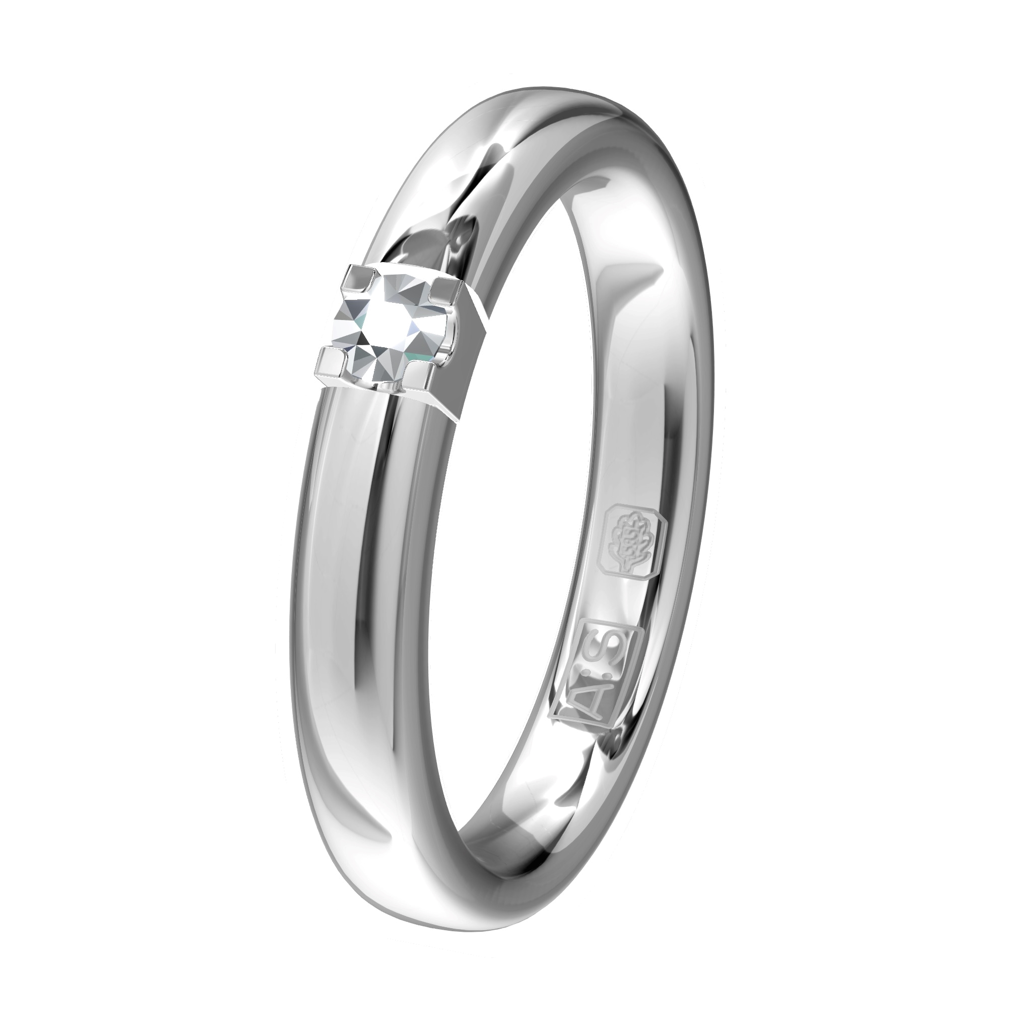 Glinsterende geheel witte Memoirering 11133. Laat jij jouw unieke Memoirering meegroeien met al die mooie momenten in je leven?