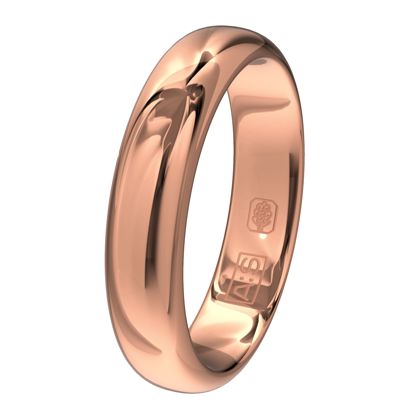 Een elegante ring met een bolle buitenkant, ronde zijkanten en een licht bolle binnenkant. Een klassieke ring van zeer hoge kwaliteit en duurzaamheid!