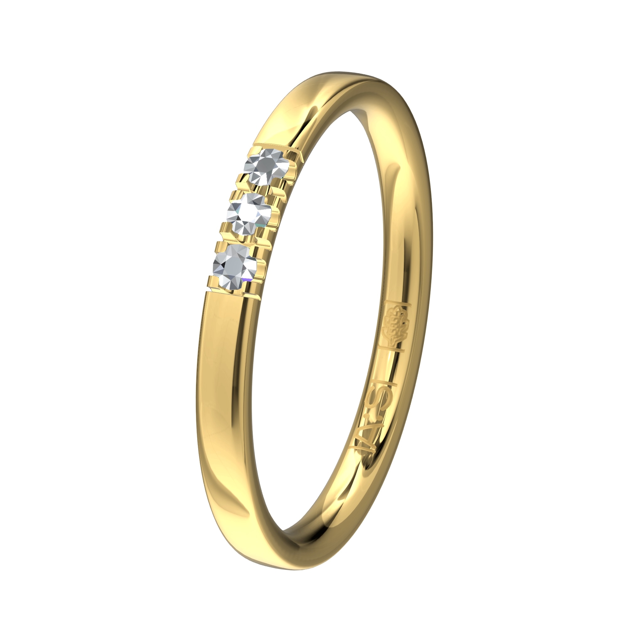 Glinsterende geheel geelgouden Memoirering 11144. Laat jij jouw unieke Memoirering meegroeien met al die mooie momenten in je leven?