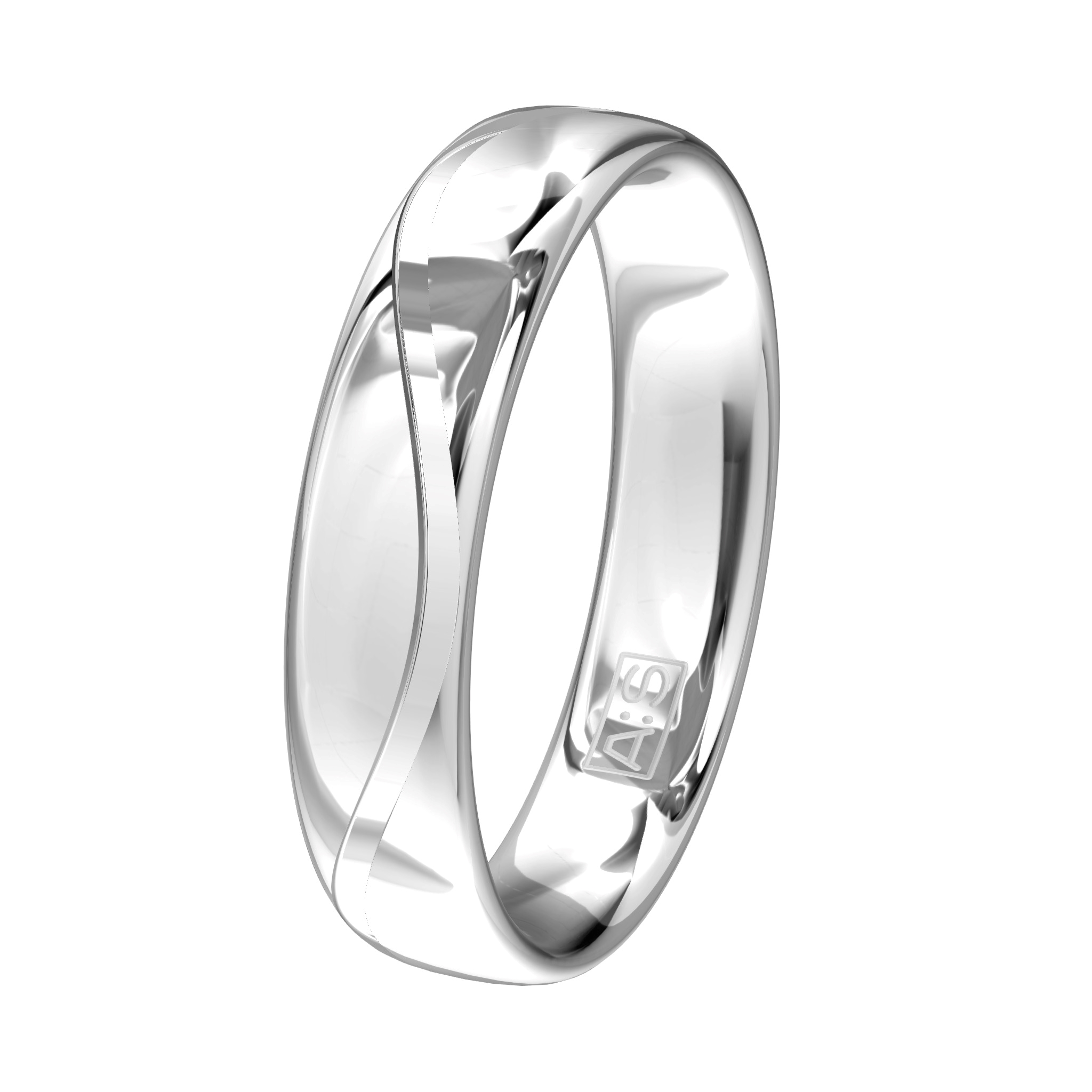 Door de prachtige middenbaan krijgt deze ring een heel moderne uitstraling!