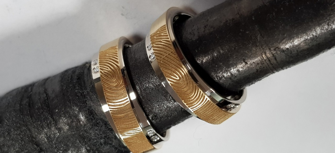 Trouwringen met vingerafdruk