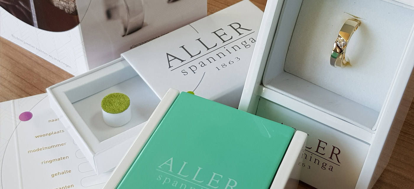 Aller Spanninga ringen in ringendoosje