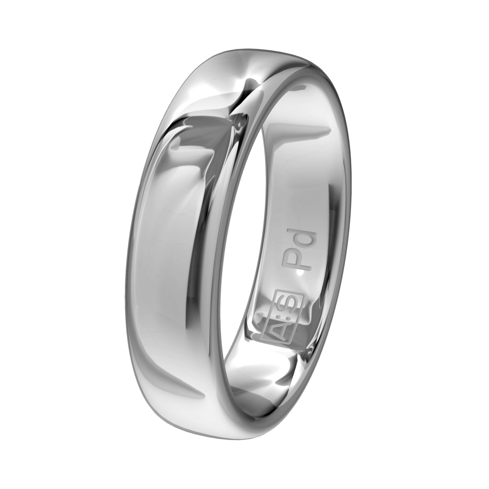 Een elegante ring met een bolle buitenkant, ronde zijkanten en een licht bolle binnenkant. Een klassieke ring van zeer hoge kwaliteit en duurzaamheid!