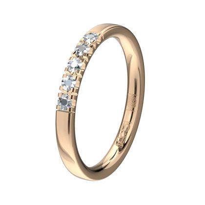 Glinsterende geheel geelgouden Memoirering 11144. Laat jij jouw unieke Memoirering meegroeien met al die mooie momenten in je leven?