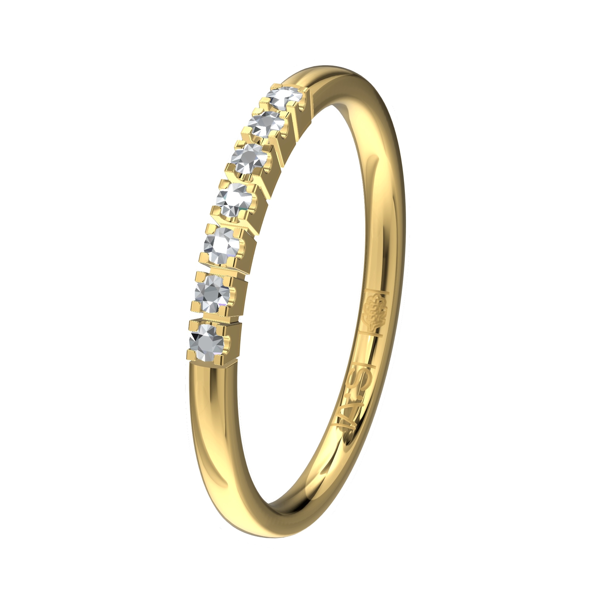 Glinsterende geheel geelgouden Memoirering 11155. Laat jij jouw unieke Memoirering meegroeien met al die mooie momenten in je leven?