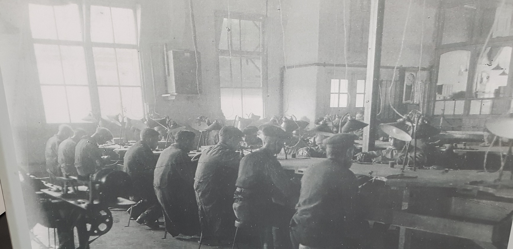 Atelier met veel werknemers