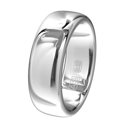 Een ring met een bolle buitenkant, ronde zijkanten en een binnenkant die licht bol is uitgevoerd. Hierdoor heb je een hoog draagcomfort.