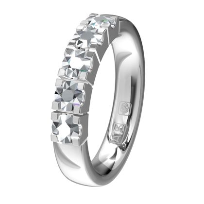 Glinsterende witgoudpalladium Memoirering 11155. Laat jij jouw unieke Memoirering meegroeien met al die mooie momenten in je leven?