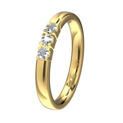 Glinsterende geheel geelgouden Memoirering 11155. Laat jij jouw unieke Memoirering meegroeien met al die mooie momenten in je leven?