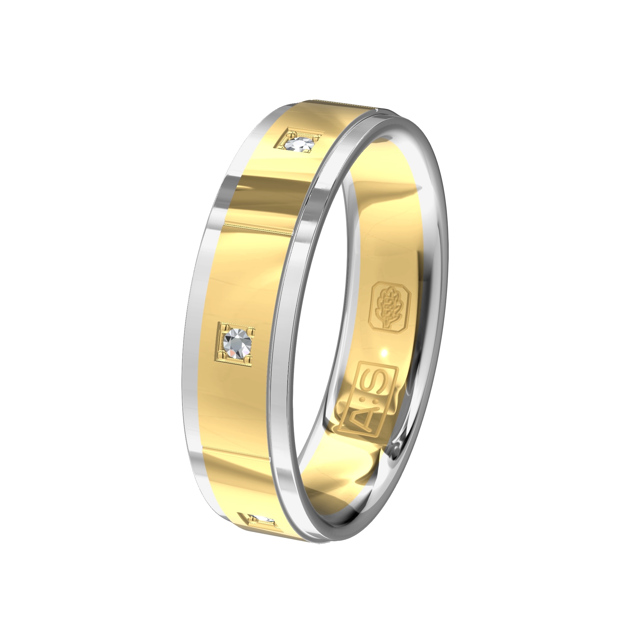 Let's sparkle! Een glanzende ring met 6 gelijke vlakken evenredig verdeeld over de gehele ring. Een plaatje!