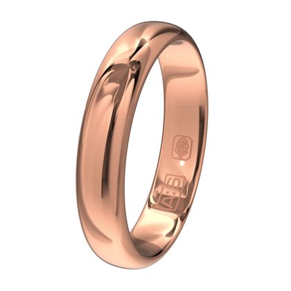 Een elegante ring met een bolle buitenkant, ronde zijkanten en een licht bolle binnenkant. Een klassieke ring van zeer hoge kwaliteit en duurzaamheid!