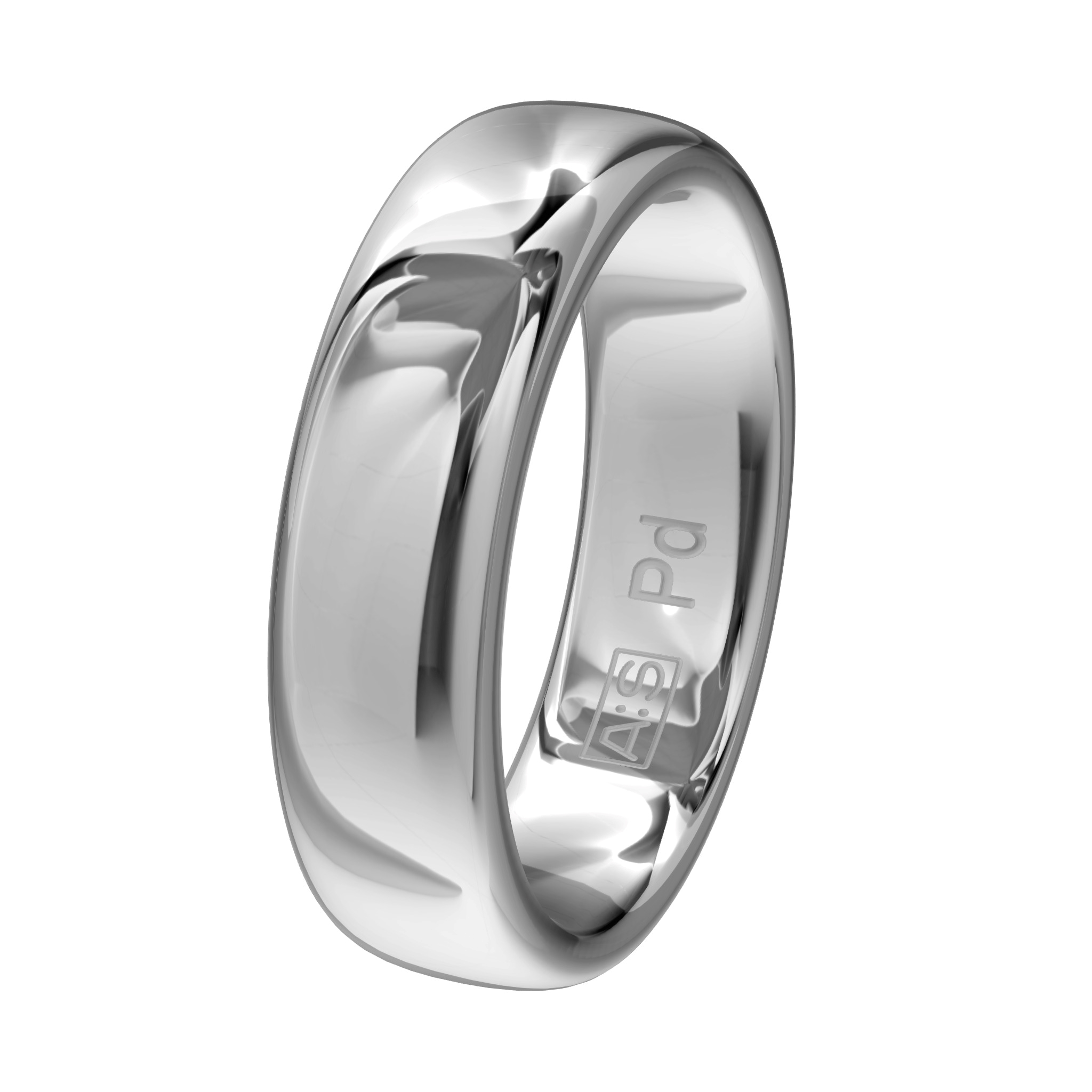 Een elegante ring met een bolle buitenkant, ronde zijkanten en een licht bolle binnenkant. Een klassieke ring van zeer hoge kwaliteit en duurzaamheid!