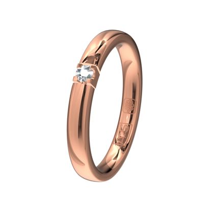 Glinsterende geheel rosegouden Memoirering 11155. Laat je unieke Memoirering meegroeien met al die mooie momenten in je leven en hij schittert steeds meer!